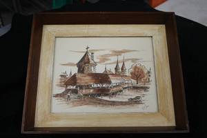 Wall Art - Bridge Over Water by Dejan Signed , FramedSingle Matte