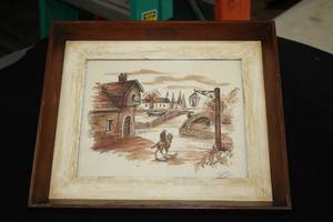 Wall Art - Man On Horse by Dejan Signed , FramedSingle Matte