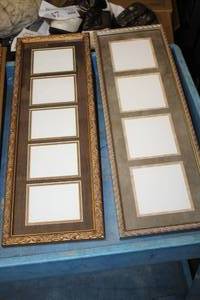 Lot of (2) 4-panel Picture Frames 9x26