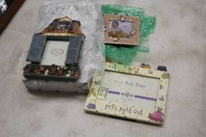 Lot of (3) Picture Frames (1) 4x6, (1) 2x3 and (1) 3x3
