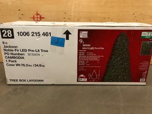 Home Accents 9 ft. Pre-Lit LED Jackson Noble Fir Artificial Christmas Tree Customer Return see pictures