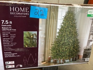 Home Decorators Collection 7.5 ft. Pre-Lit LED Eastcastle Balsam Fir Artificial Christmas Tree customer return see pictures