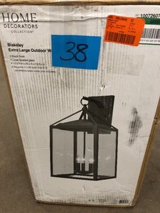 Monteaux Lighting Blakeley 3-Light Black Extra Large Outdoor Wall Light Fixture with Clear Beveled Glass customer return review pictures