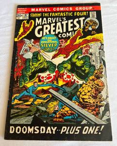 lot 32 image: Marvels Greatest Comics Vol. 1 No. 37 September 1972 20 Cent Comic Book - Fantastic Four Silver Surfer