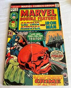 lot 34 image: Marvel Double Feature Vol. 1 No. 14 February 1976 25 Cent Comic Book - Captain America and Iron Man