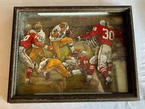 lot 53 image: Vintage Football Framed Shadowbox Piece