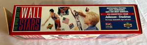 lot 67 image: Magic Johnson  John Stockton 1992 Upper Deck Wall Stars USA Basketball
