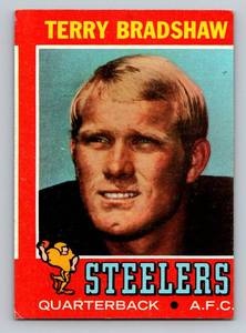 lot 2A image: Terry Bradshaw RC 1970 Topps #156 Vintage Rookie Football Card