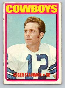 lot 4A image: Roger Staubach RC 1972 Topps #200 Vintage Rookie Card