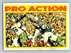 lot 16A image: John Unitas 1972 Topps #251 Pro Action Vintage Football Card