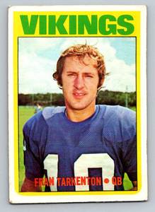 lot 26A image: Fran Tarkenton 1972 Topps #225 Vintage Minnesota Vikings Football Card