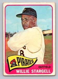 lot 38A image: Willie Stargell 1965 Topps #377 Vintage Baseball Card