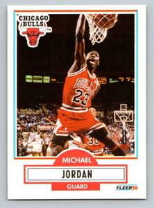 lot 42A image: Michael Jordan 1990 Fleer #26 Basketball Card