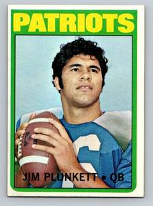 lot 21A image: Jim Plumkett RC 1972 Topps #65 Vintage Rookie Football Card