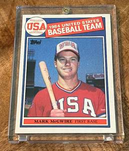 lot 20A image: Mark McGwire RC 1985 Topps #401 Team USA Rookie Vitnage Baseball Card