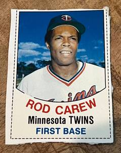 lot 34A image: Rod Carew 1977 Hostess #9 Vintage Minnesota Twins Baseball Card
