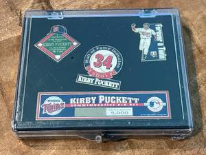lot 44A image: Kirby Puckett Limited Edition Pin Set - Only 5,000 Made Hall of Fane Induction - Minnesota Twins Baseball