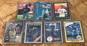 lot 55A image: Kirby Puckett 7 Card Lot - Minnesota Twins Baseball Cards