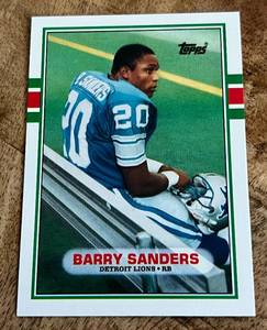 lot 75A image: Barry Sanders RC 1989 Topps Traded #83T Rookie Football Card