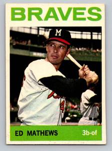 lot 50A image: Ed Mathews 1964 Topps #35 Vintage Baseball Card