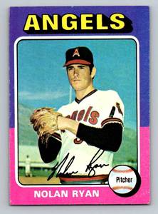 lot 51A image: Nolan Ryan 1975 Topps #500 Vintage Baseball Card