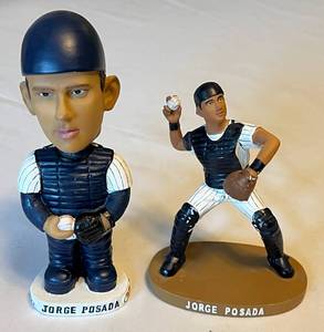 lot 98 image: Jorge Posada Bobblehead and Figure New York Yankees Baseball