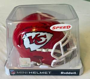 lot 28B image: Will Shields Signed Mini Helmet with JSA COA - Kanasa City Chiefs Football
