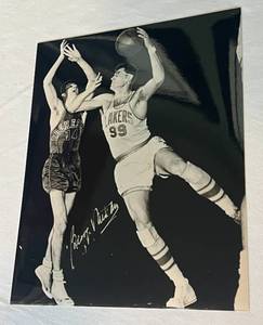 lot 18B image: George Mikan Signed 8x10 Basketball Photo