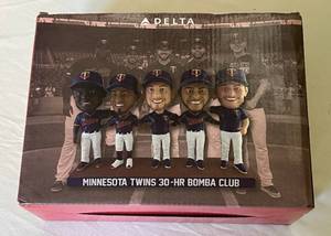 lot 21B image: Bomba Squad Bobma Squad Bobblehead Set Minnesota Twins Baseball