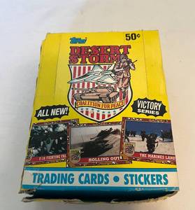 lot 55B image: 1991 Topps Desert Storm Card Pack Box