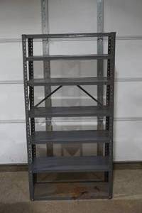 lot 10 image: metal shelf unit