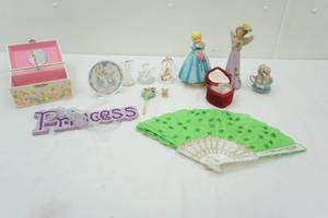 lot 135 image: Princess music figure, Jewelry box, Precious Moments plate and other angel figures