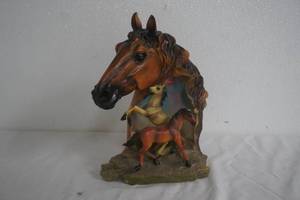 lot 138 image: Horse statue and light (works)