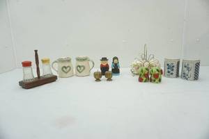 lot 161 image: salt and pepper sets