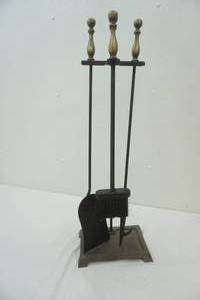 lot 183 image: fireplace tool kit