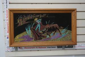 lot 253 image: Matador and bull fight
