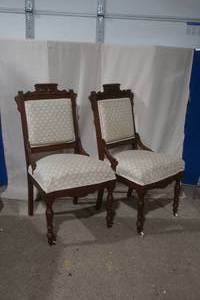 lot 44 image: antique chairs