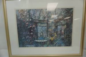 lot 78 image: IL Gazebo framed picture, 39x31
