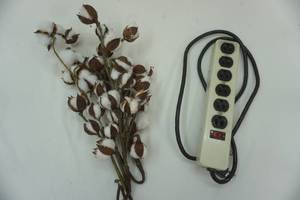 lot 83 image: Puff ball decor and power strip