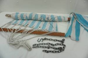 lot 90 image: Vintage hammock with carrying case and mounting chain