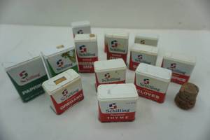 lot 142 image: Vintage spice tins