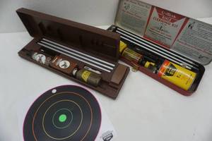 lot 144 image: Outers gun cleaning kits and target