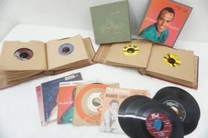 lot 159 image: Vintage 45 rpm records including Glen Miller and Harry Belafonte