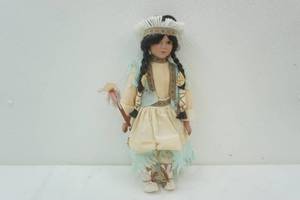 lot 188 image: Indian porcelain doll, 16 tall