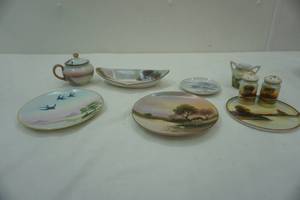 lot 228 image: hand painted dishes