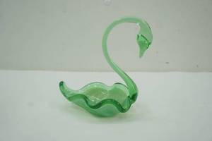 lot 269 image: vintage glass swan