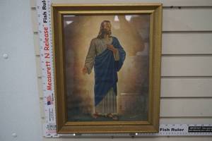 lot 303 image: 1956 litho of Jesus
