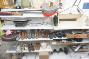 lot 325 image: tools, shoes, decor