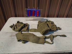 Vietnam era web belt canteen & other accessories. As shown.