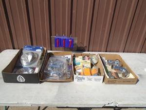 Qty of 4 flats of plumbing & misc. As shown.